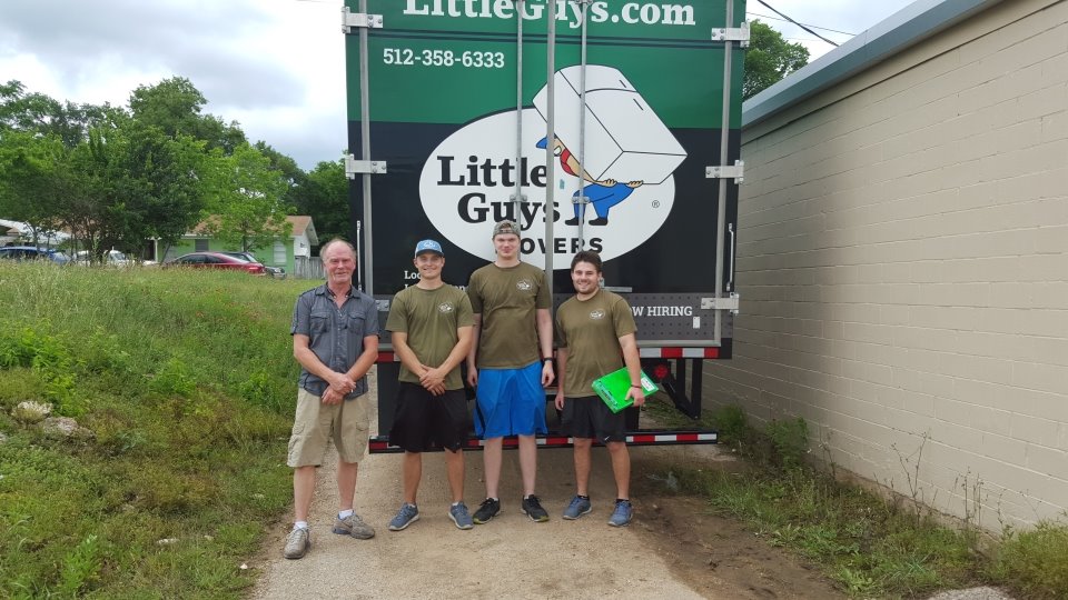 Little Guys Movers helps the Austin Furniture Bank.