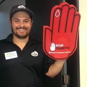 Little Guys Manager with a Stop Diabetes foam hand