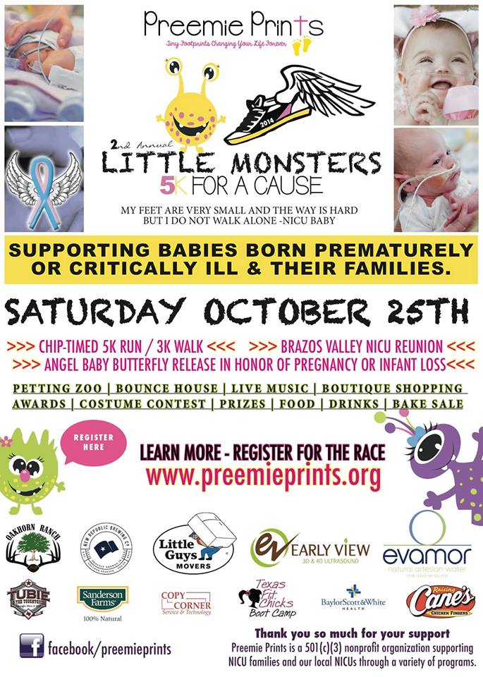 Little Guys Movers in Bryan/College Station are proud sponsors of the 2nd Annual Little Monsters 5k For a Cause.