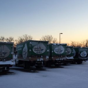 Norman Little Guys trucks in snow