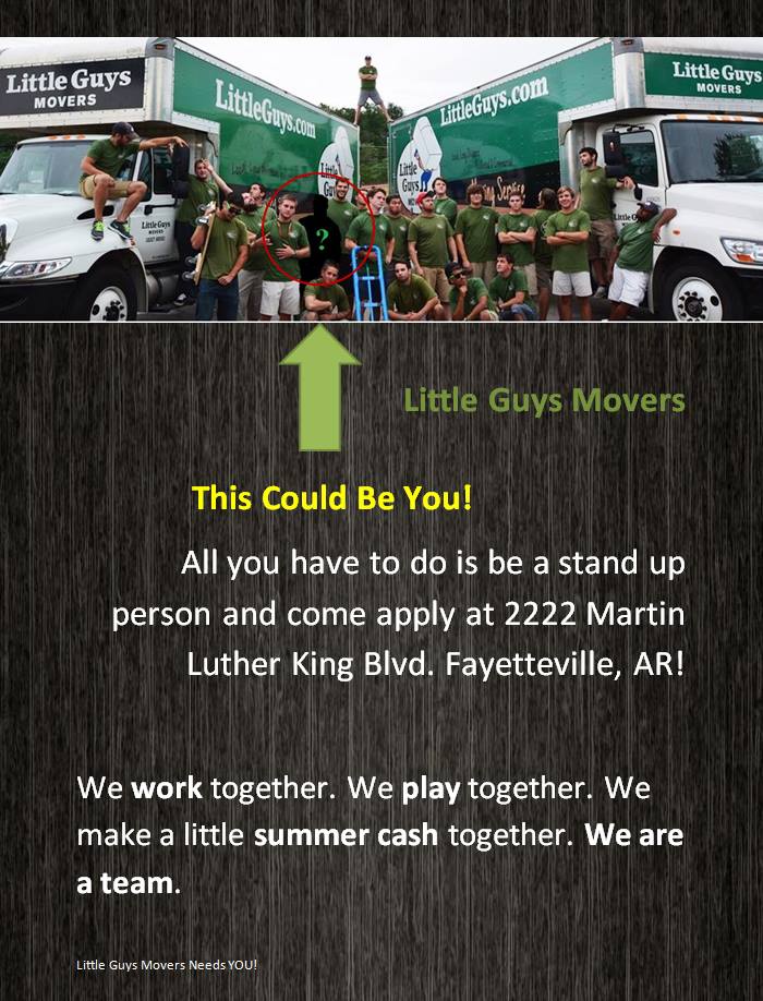 Fayetteville Little Guys now hiring