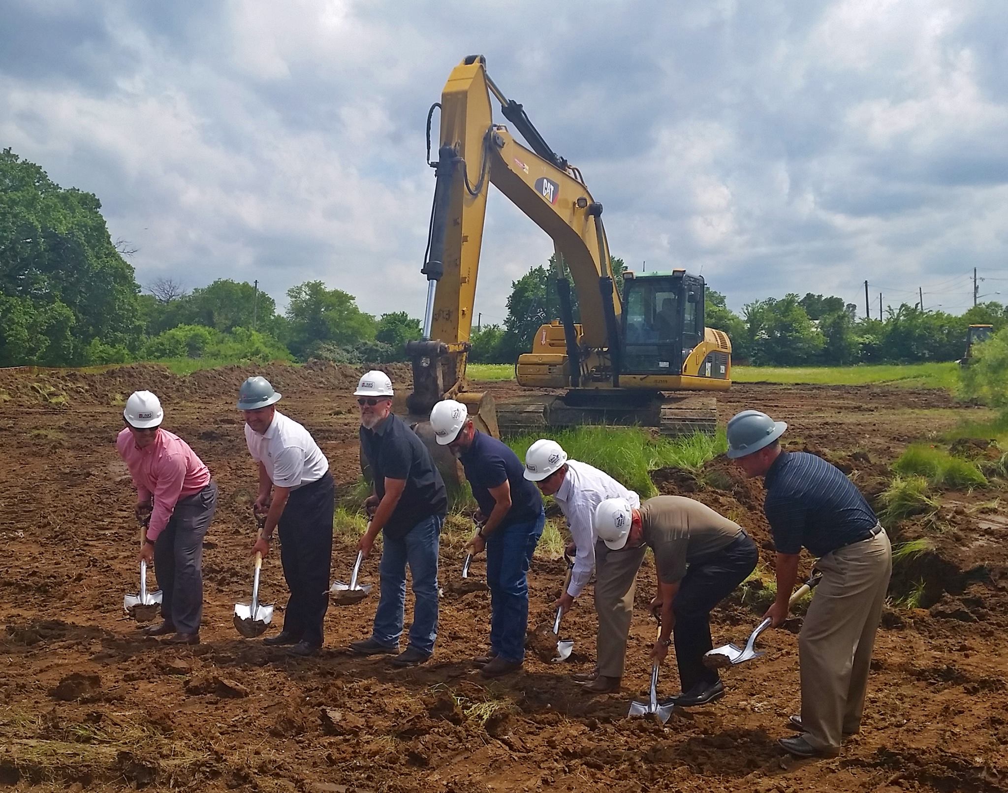 The groundbreaking at the new Little Guys Denton location