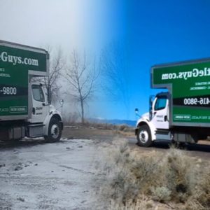 Little Guys Movers trucks in Fort Collins during different types of weather
