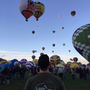 Hot air balloons over Raleigh, North Carolina