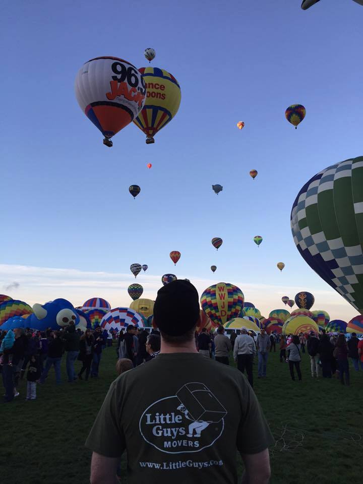 Hot air balloons over Raleigh, North Carolina
