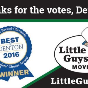 Little Guys Movers voted the Best of Denton 2016