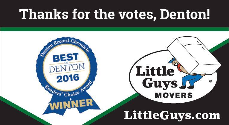 Little Guys Movers voted the Best of Denton 2016