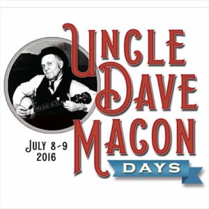 A logo for Uncle Dave Macon days
