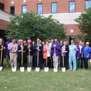 Group photo with the Fayetteville Chamber of Commerce at a ground breaking ceremony