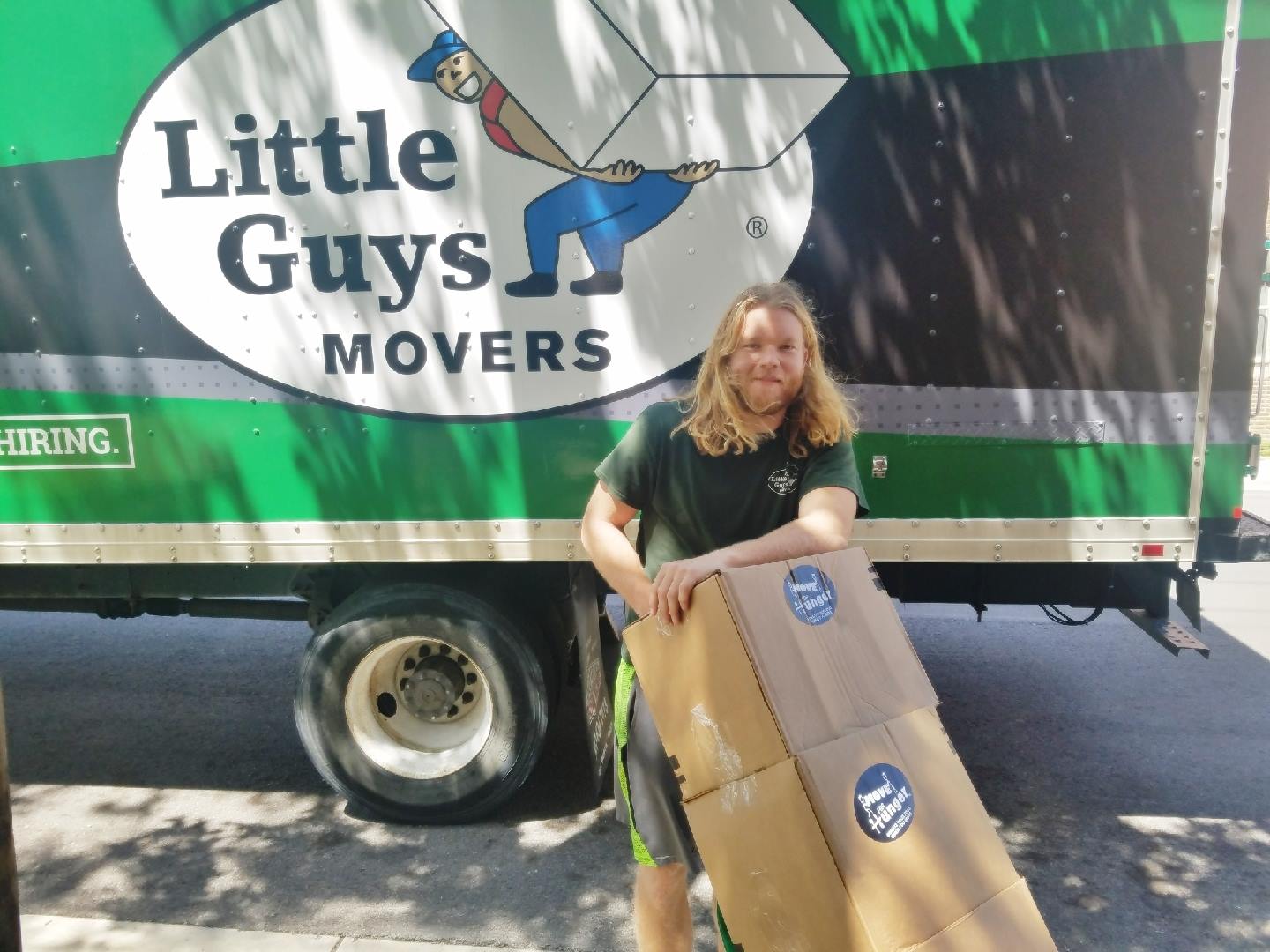 denton food donation boxes being moved by little guys movers