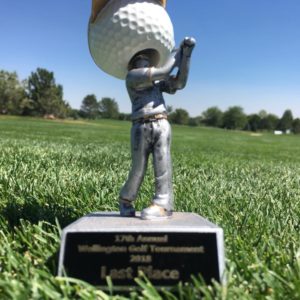 Boys and Girls Clubs of Larimer County Golf Tournament last place trophy