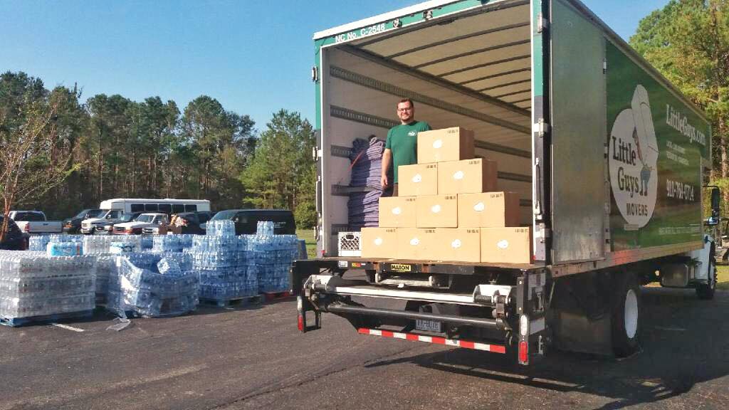little guys movers with boxes for hurricane florence relief