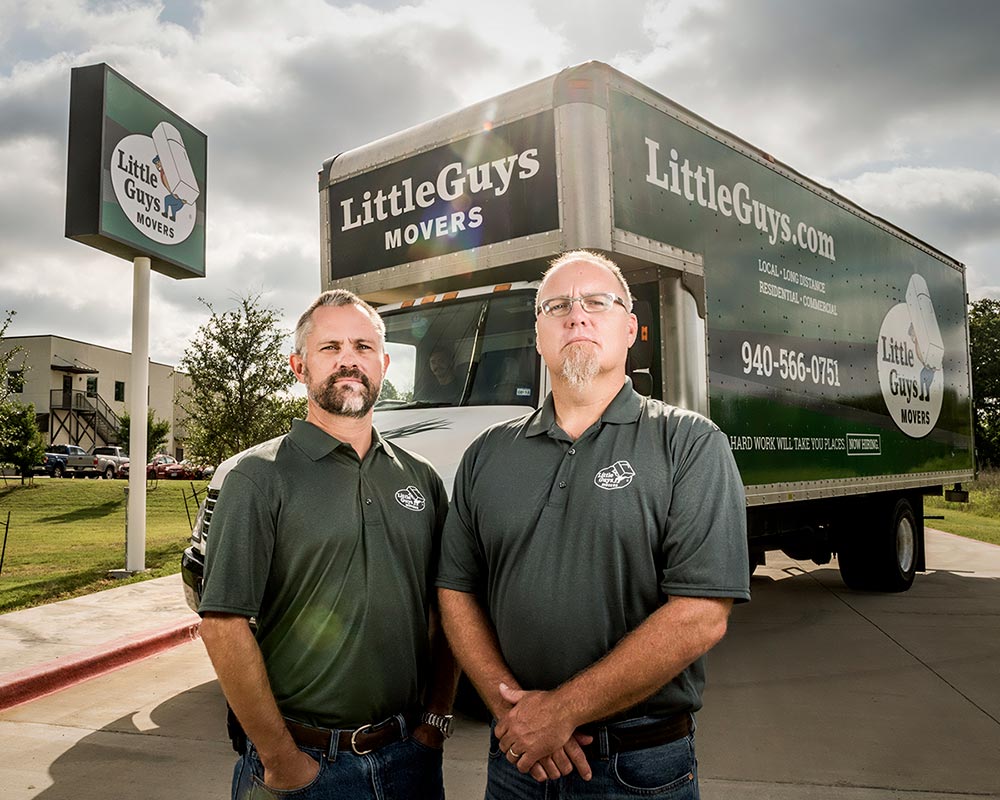 Little Guys Movers founders Chris and Marcus