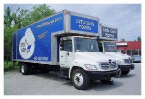 a throwback picture to a rare BLUE Little Guys Movers moving truck