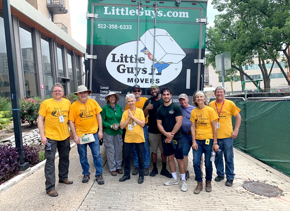 Little Guys Movers volunteers with the Austin Disaster Relief Network