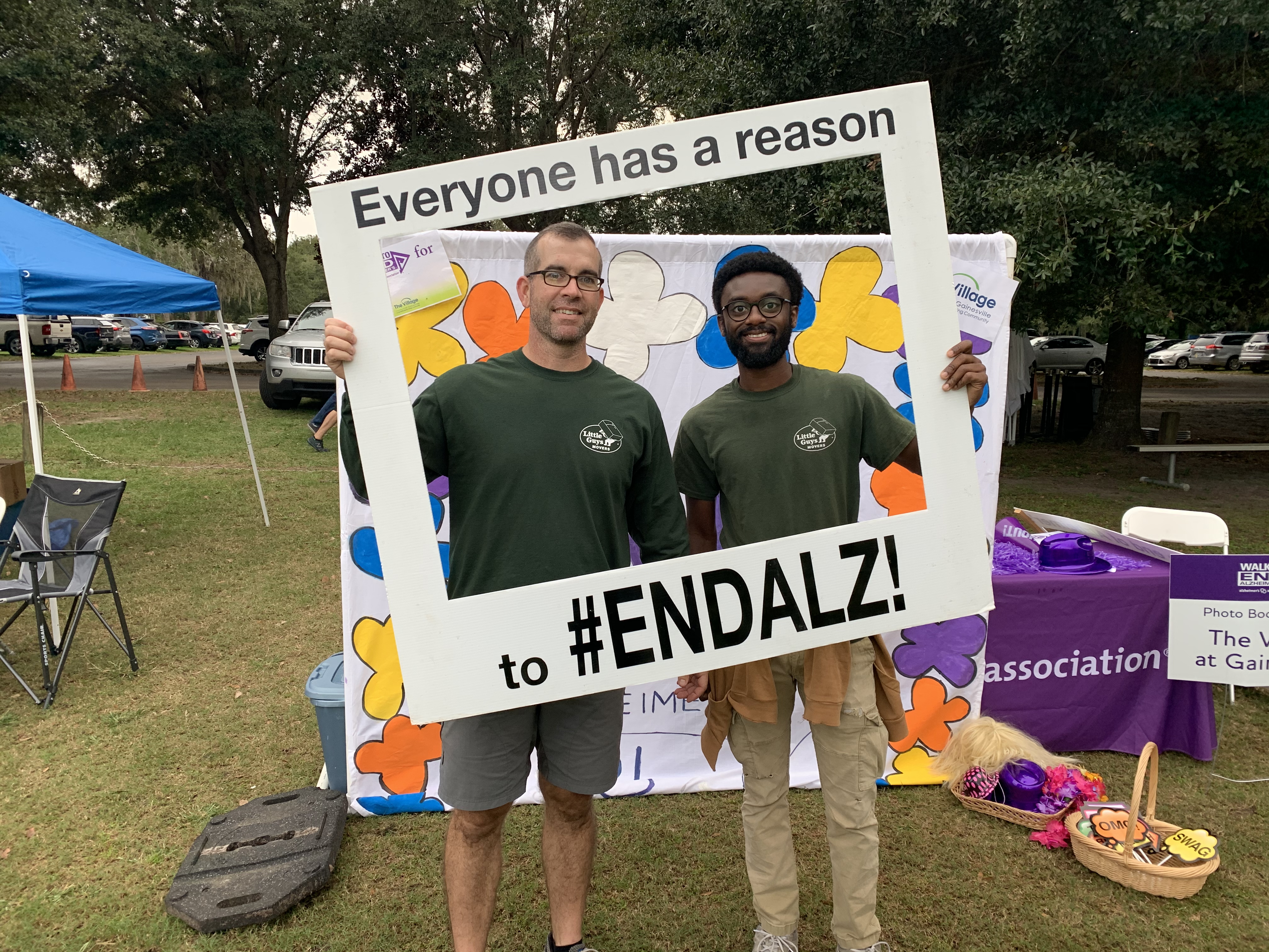 Gainesville Little Guys pose at the Walk to End Alzheimer's event