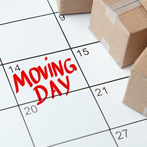 moving boxes on a calendar