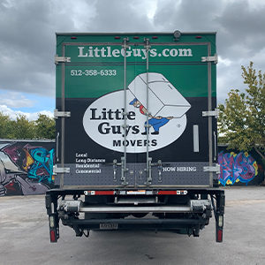 Back of a Little Guys moving truck
