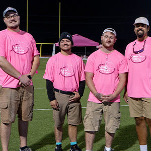 Little Guys Movers in San Antonio volunteered at the 2022 Pain the Parkway Pink Event