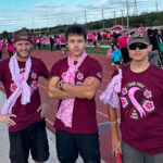 Three Little Guys Movers in San Antonio help out at the Paint the Parkway Pink event.